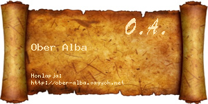 Ober Alba névjegykártya